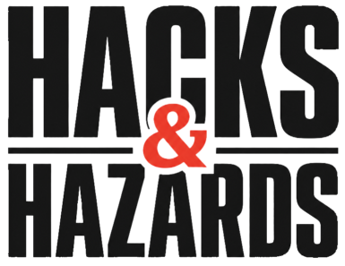 hacks & hazards golf co. stacked wordmark logo
